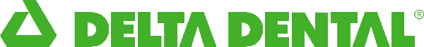 Delta Dental logo featuring a green triangular symbol next to the words “DELTA DENTAL” in bold, uppercase green letters on a light background.